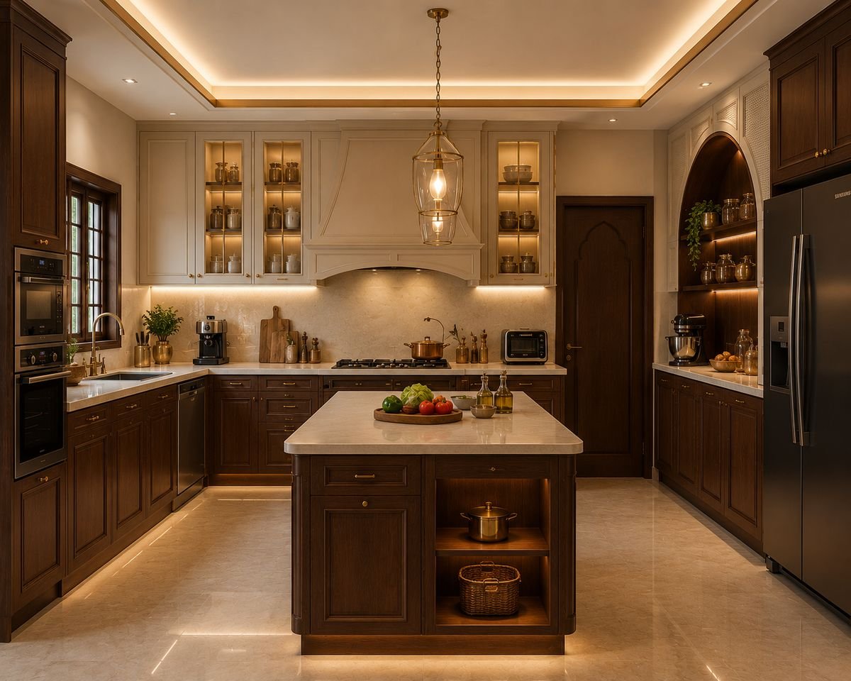 Rajwade Luxe modular kitchen theme by EssBee Interior